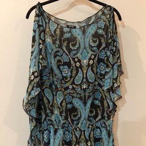 Top with butterfly sleeves